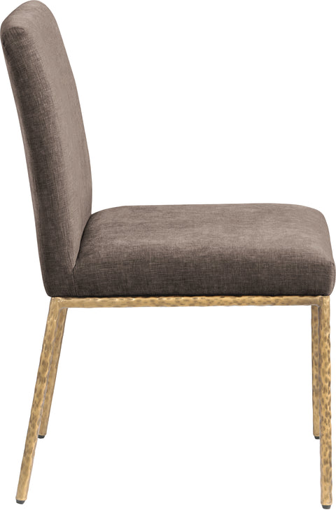 Florence Brown Chenille Fabric Upholstered Dining Side Chair , 2-Piece (Style 1)