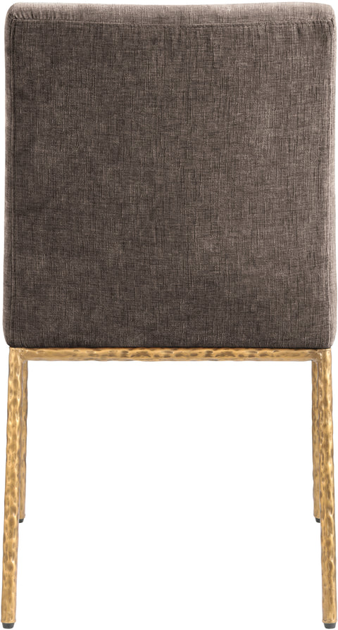 Florence Brown Chenille Fabric Upholstered Dining Side Chair , 2-Piece (Style 1)