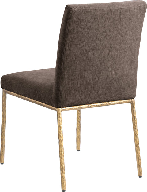Florence Brown Chenille Fabric Upholstered Dining Side Chair , 2-Piece (Style 1)