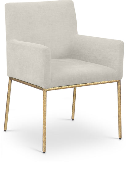 Shiloh Cream Chenille Fabric Dining Chair