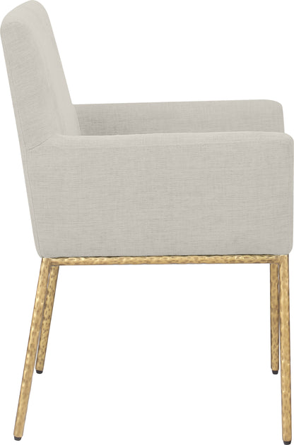 Shiloh Cream Chenille Fabric Dining Chair