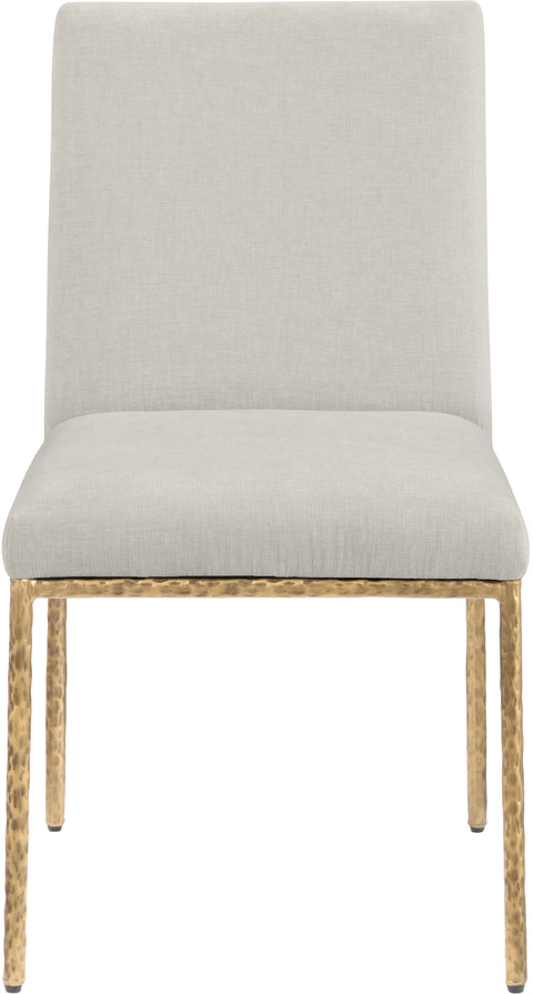 Florence Cream Chenille Fabric Upholstered Dining Side Chair , 2-Piece (Style 2)
