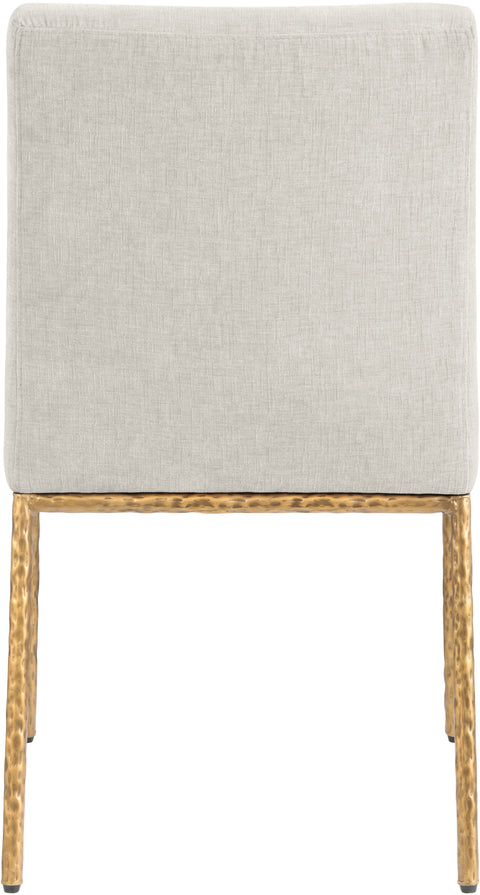 Florence Cream Chenille Fabric Upholstered Dining Side Chair , 2-Piece (Style 2)