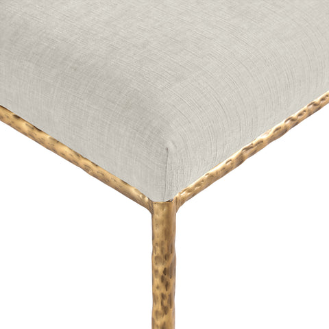 Florence Cream Chenille Fabric Upholstered Dining Side Chair , 2-Piece (Style 2)