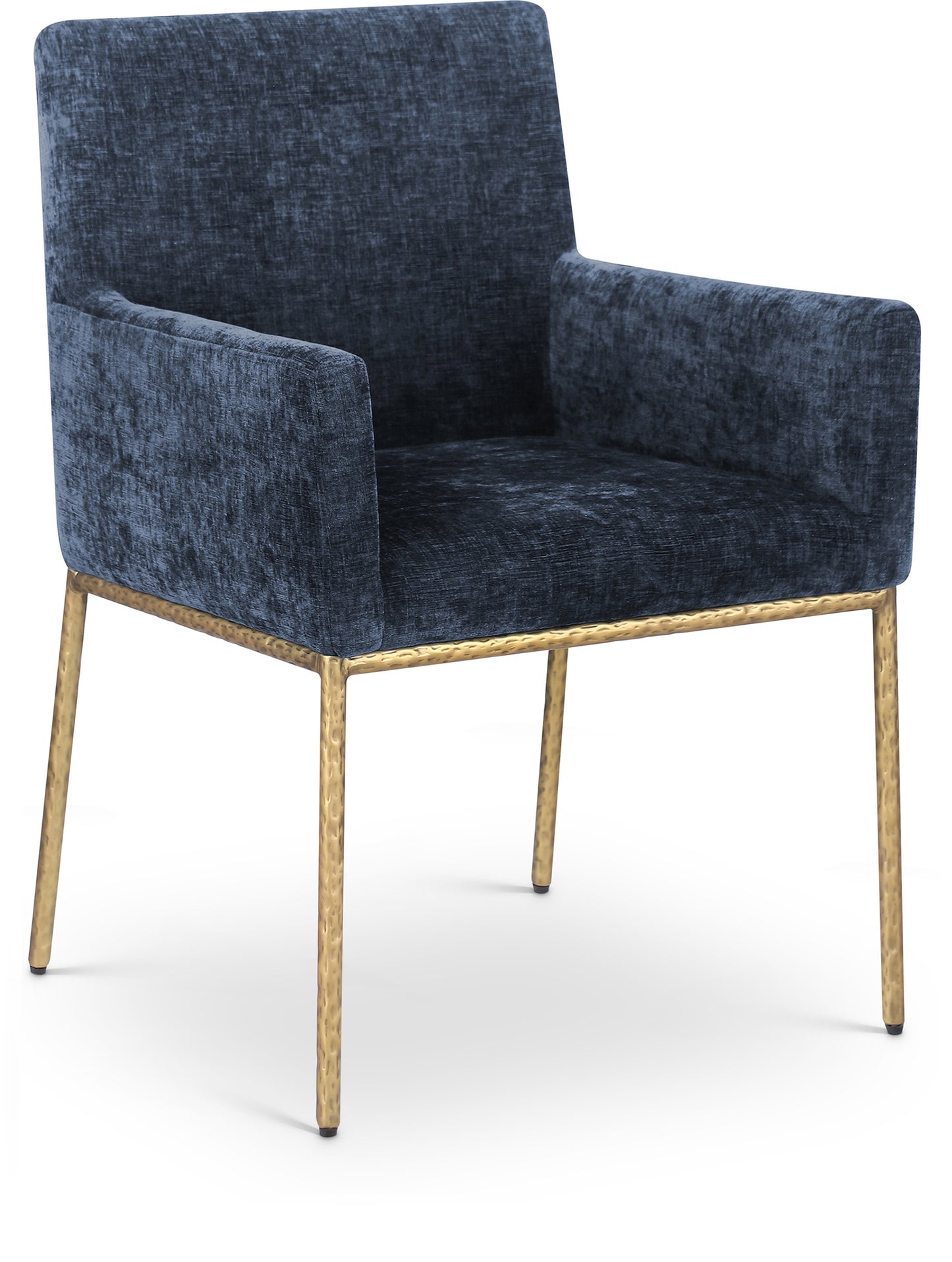 shiloh navy chenille fabric dining chair