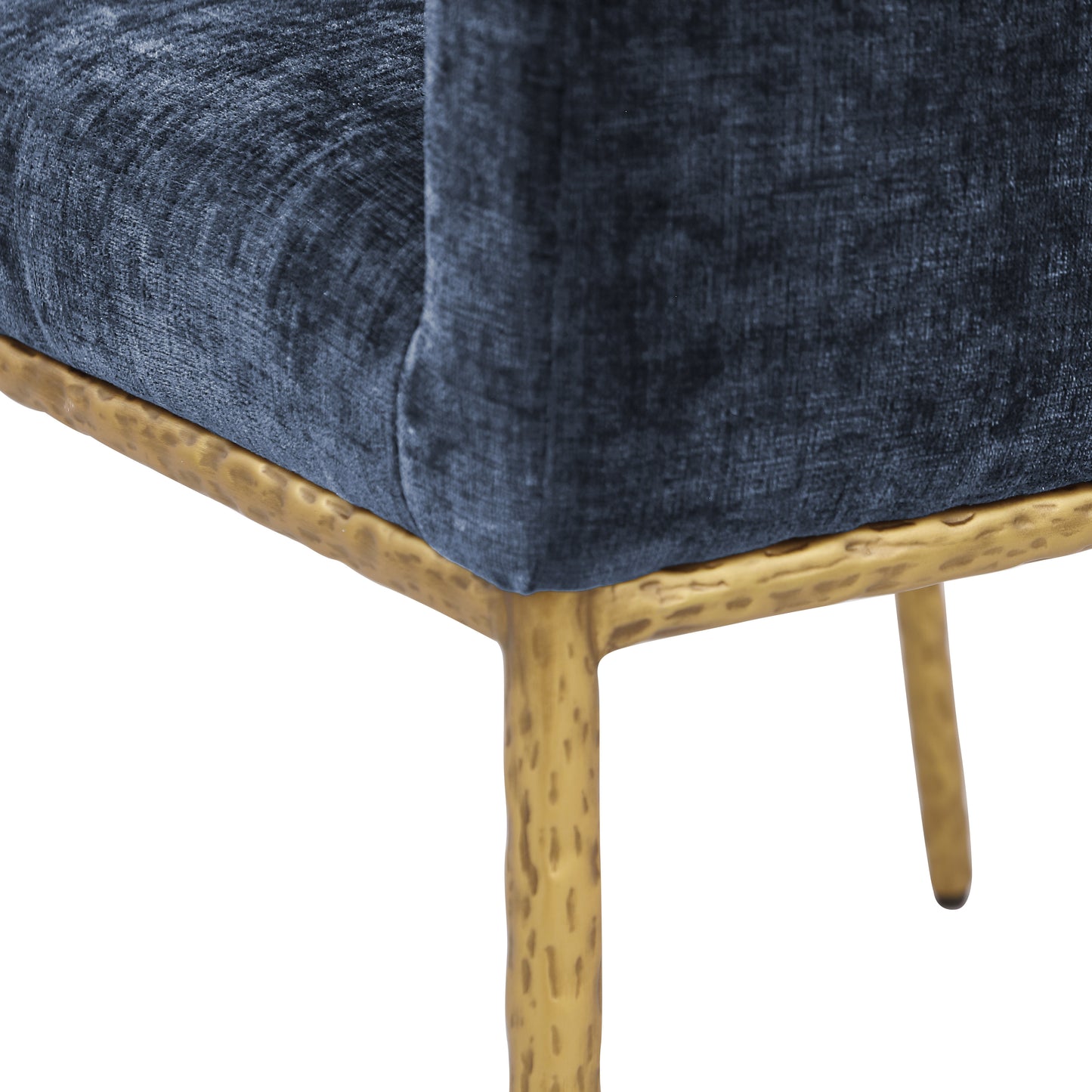 shiloh navy chenille fabric dining chair