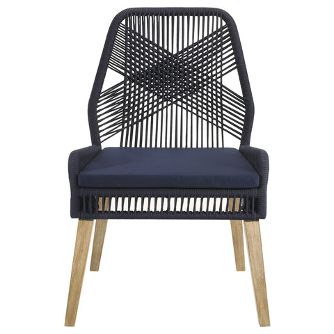 Shelly Woven Rope Dining Side Chairs Dark Navy (Set of 2)Dark Navy