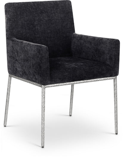 Shiloh Black Chenille Fabric Dining Chair