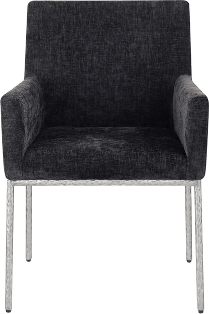 Shiloh Black Chenille Fabric Dining Chair