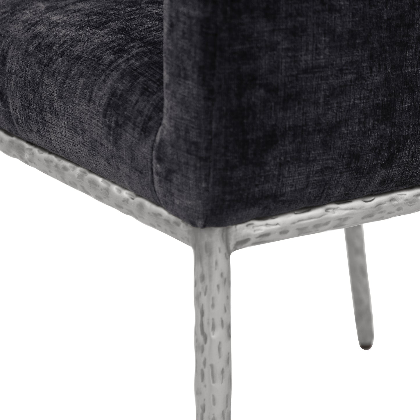 shiloh black chenille fabric dining chair