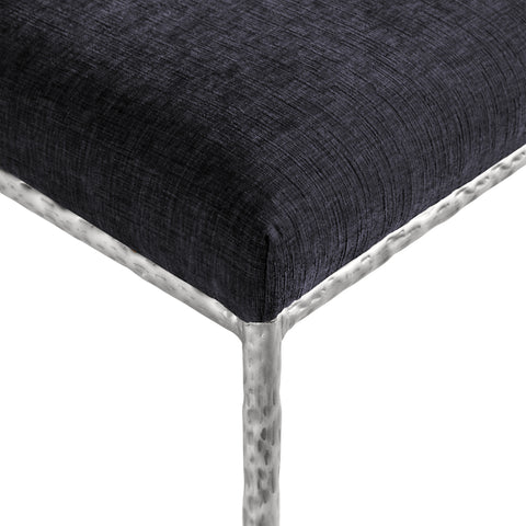 Florence Black Chenille Fabric Upholstered Dining Side Chair , 2-Piece (Style 3)