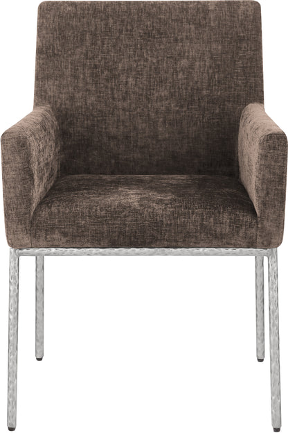 Shiloh Brown Chenille Fabric Dining Chair