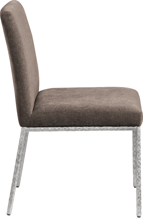 Florence Brown Chenille Fabric Upholstered Dining Side Chair , 2-Piece (Style 2)