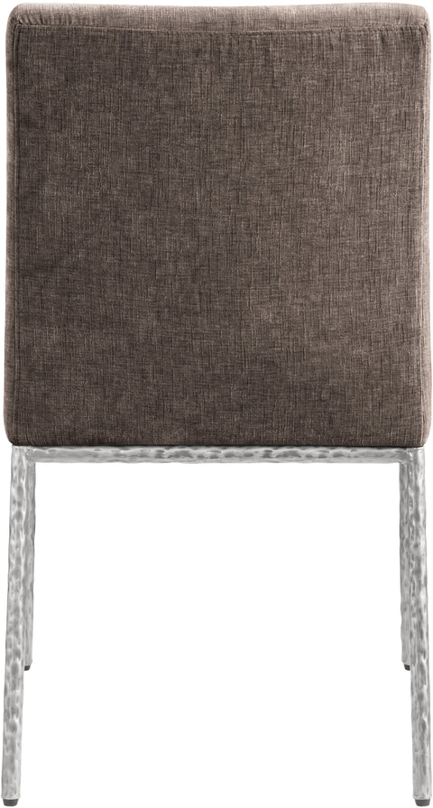 Florence Brown Chenille Fabric Upholstered Dining Side Chair , 2-Piece (Style 2)