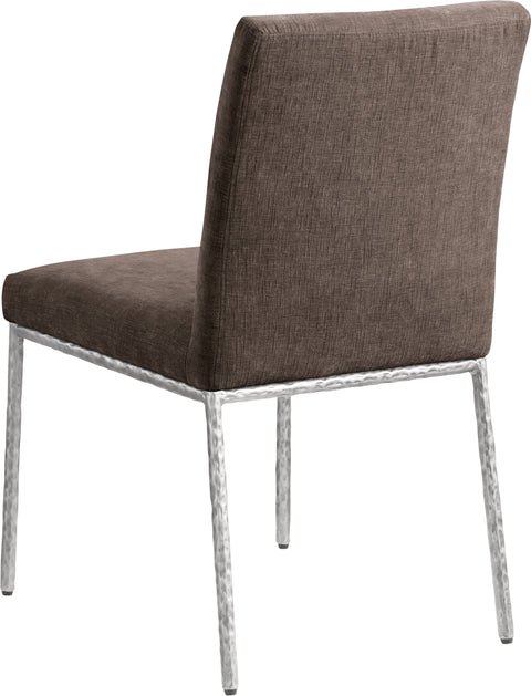 Florence Brown Chenille Fabric Upholstered Dining Side Chair , 2-Piece (Style 2)
