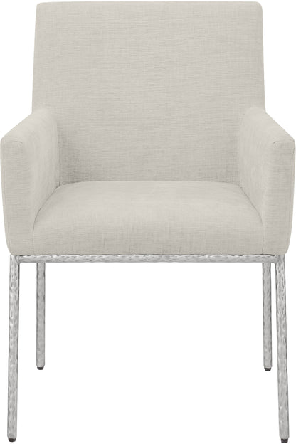 Shiloh Cream Chenille Fabric Dining Chair