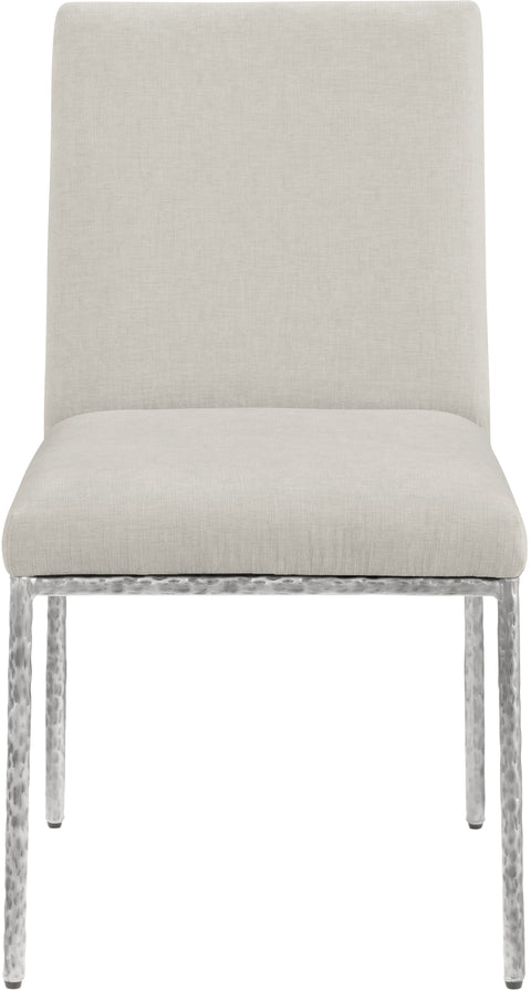 Florence Cream Chenille Fabric Upholstered Dining Side Chair , 2-Piece (Style 3)