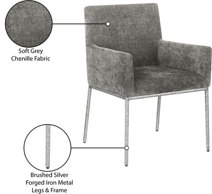 Shiloh Grey Chenille Fabric Dining Chair