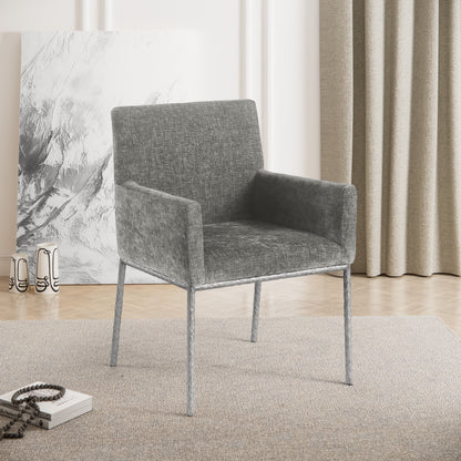 Shiloh Grey Chenille Fabric Dining Chair