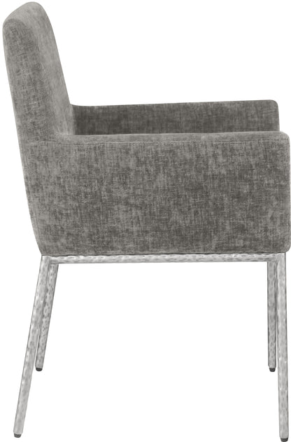 Shiloh Grey Chenille Fabric Dining Chair