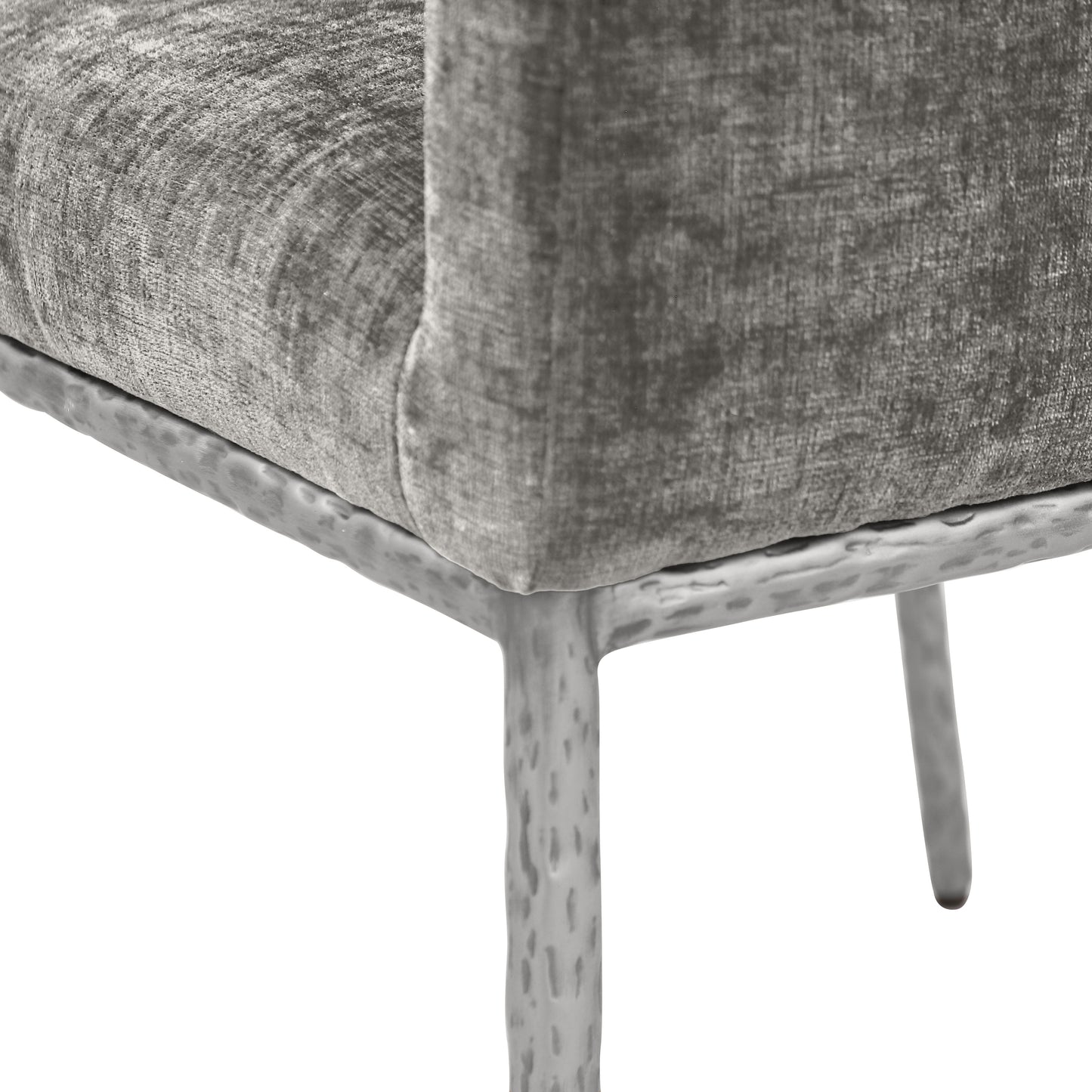 shiloh grey chenille fabric dining chair