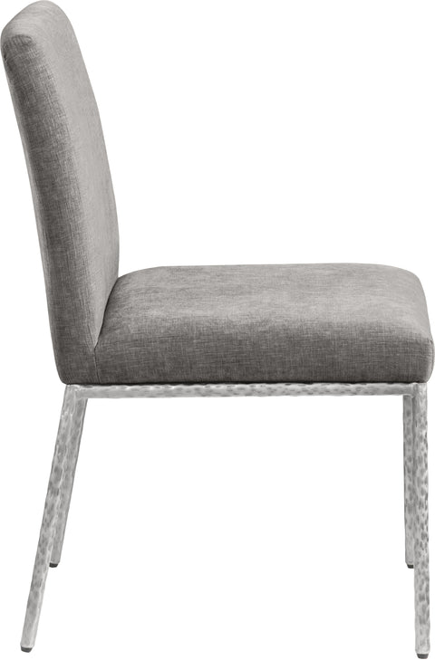 Florence Grey Chenille Fabric Upholstered Dining Side Chair , 2-Piece (Style 2)