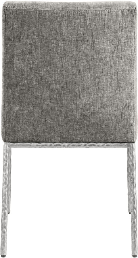 Florence Grey Chenille Fabric Upholstered Dining Side Chair , 2-Piece (Style 2)