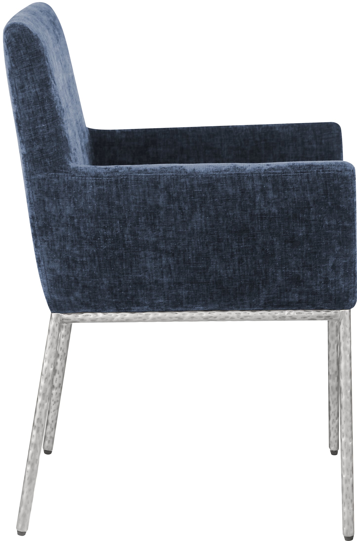 shiloh navy chenille fabric dining chair