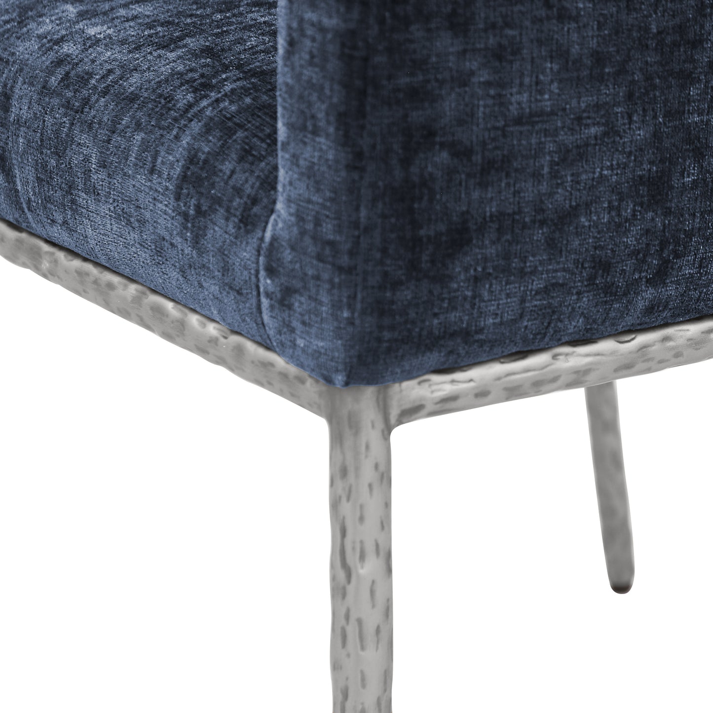 shiloh navy chenille fabric dining chair