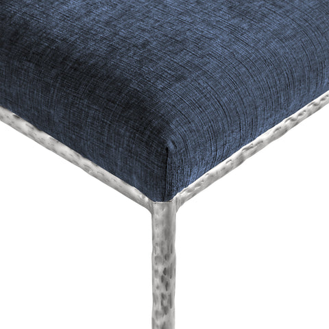 Florence Navy Chenille Fabric Upholstered Dining Side Chair , 2-Piece (Style 2)