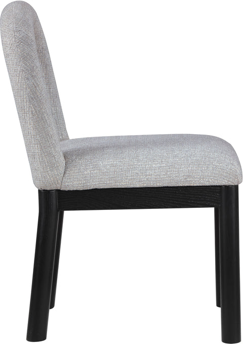 Noelle Linen Textured Fabric Upholstered Dining Chair, 1 Piece (Configuration 2)