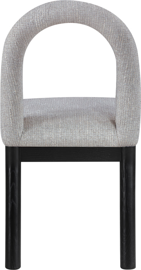 Noelle Linen Textured Fabric Upholstered Dining Chair, 1 Piece (Configuration 2)