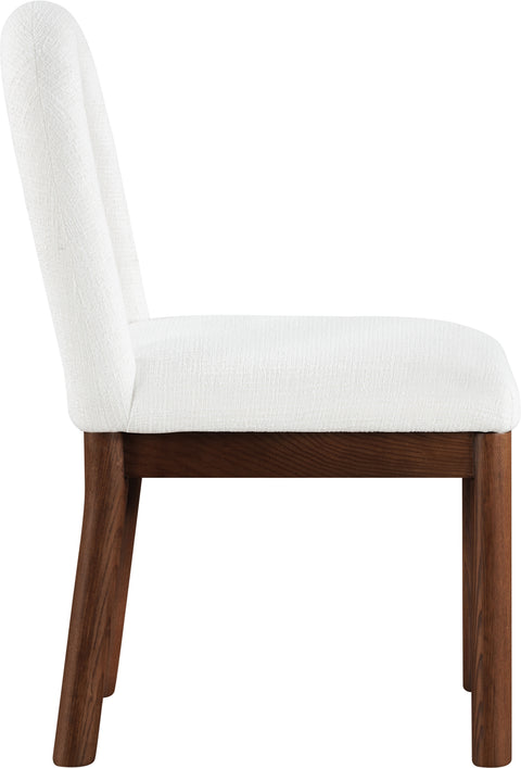 Greer Cream Linen Textured Fabric Upholstered Dining Chair , 1 Piece (Style 3)