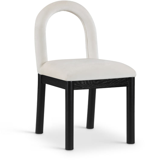 Noelle Velvet Upholstered Dining Chair, 1 Piece (Configuration 2)