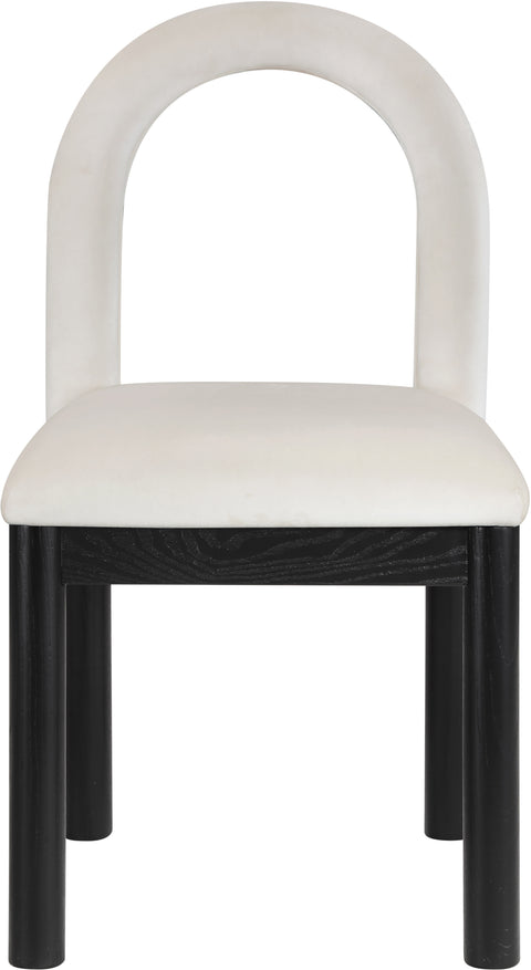 Noelle Velvet Upholstered Dining Chair, 1 Piece (Configuration 2)