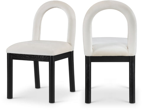 Noelle Velvet Upholstered Dining Chair, 1 Piece (Configuration 2)