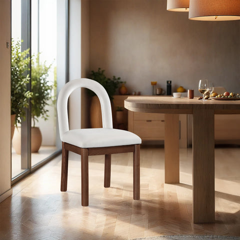 Greer Cream Velvet Upholstered Dining Chair , 1 Piece (Style 3)