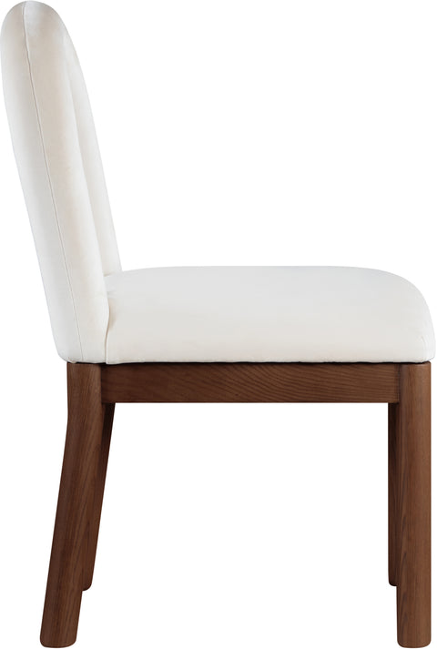 Greer Cream Velvet Upholstered Dining Chair , 1 Piece (Style 3)