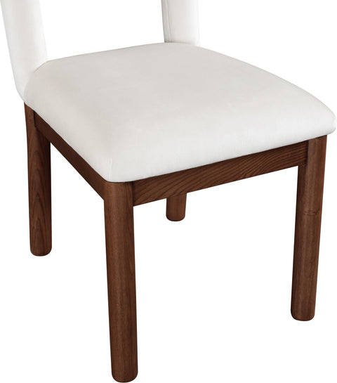 Greer Cream Velvet Upholstered Dining Chair , 1 Piece (Style 3)