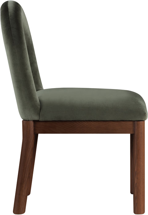Greer Green Velvet Upholstered Dining Chair , 1 Piece (Style 2)