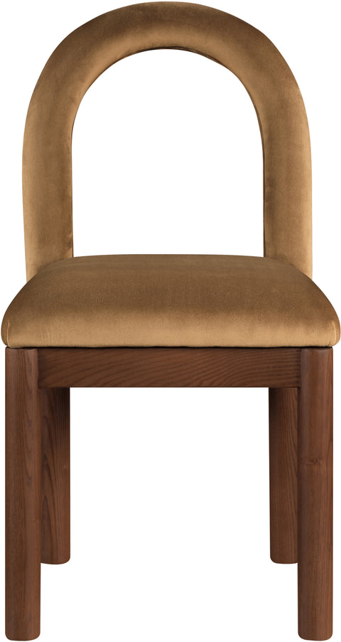 Greer Saddle Velvet Upholstered Dining Chair , 1 Piece (Style 3)
