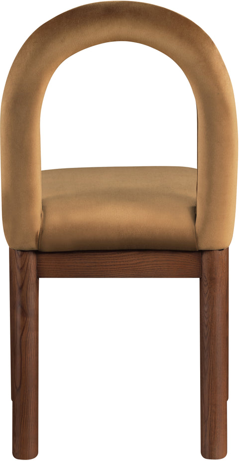 Greer Saddle Velvet Upholstered Dining Chair , 1 Piece (Style 3)