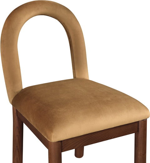 Greer Saddle Velvet Upholstered Dining Chair , 1 Piece (Style 3)