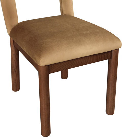 Greer Saddle Velvet Upholstered Dining Chair , 1 Piece (Style 3)