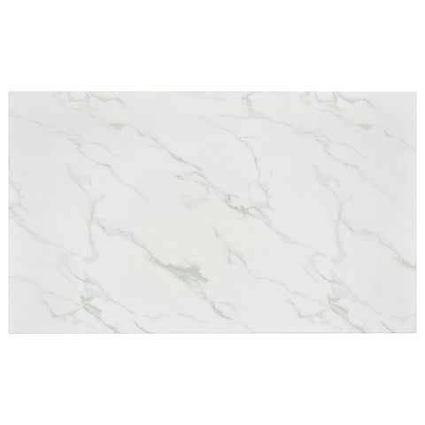 Kiefer Rectangular 64-inch Faux Marble Dining Table ChromeCarrara Faux Marble