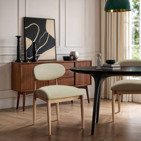 Harlow Taupe Vegan Leather Upholstered Dining Side Chair, 2-Piece