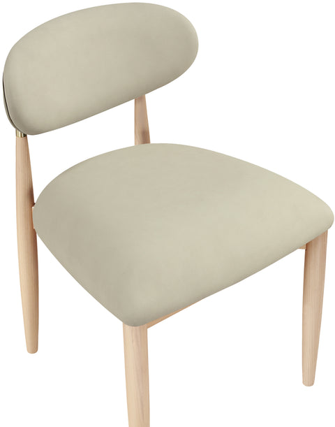Harlow Taupe Vegan Leather Upholstered Dining Side Chair, 2-Piece