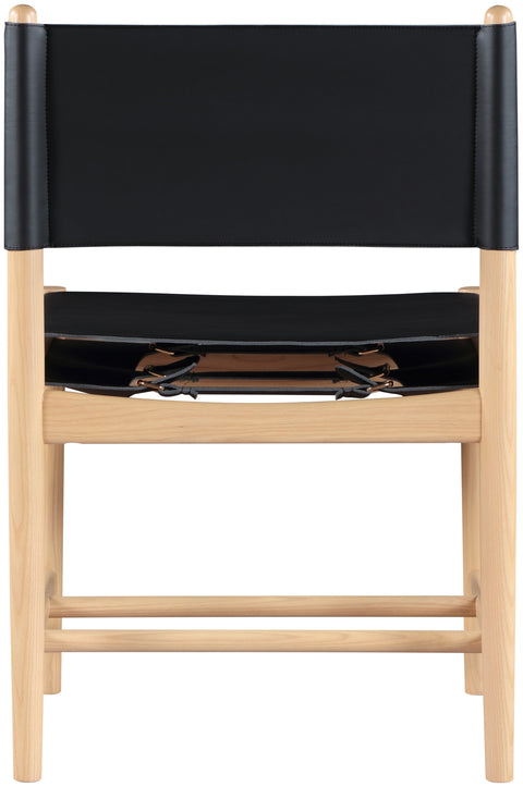 Isolde Black Vegan Leather Upholstered Dining Chair, 2-Piece