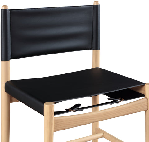 Isolde Black Vegan Leather Upholstered Dining Chair, 2-Piece