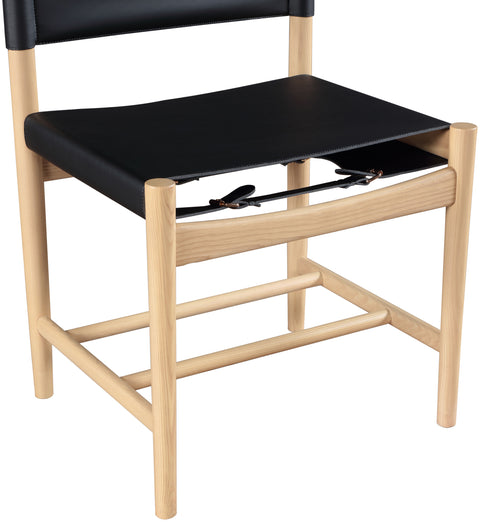 Isolde Black Vegan Leather Upholstered Dining Chair, 2-Piece